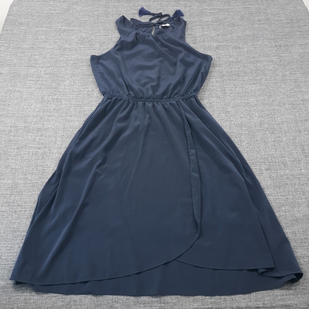 Athleta Dress Womens Size Small Sleeveless Stretch Summer Navy Blue Lined